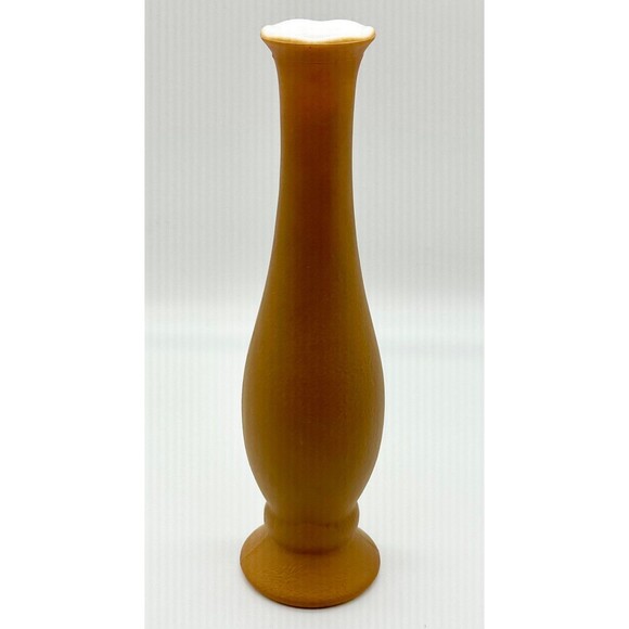 Tan Beige Matte Milk Glass Bud Vase - Picture 3 of 8